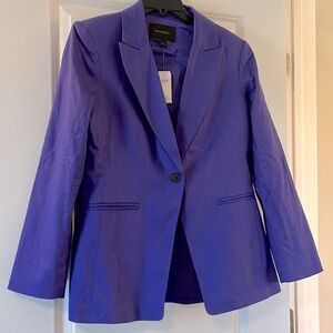 Banana Republic Long Linen Blend Purple Blazer - Size 8
